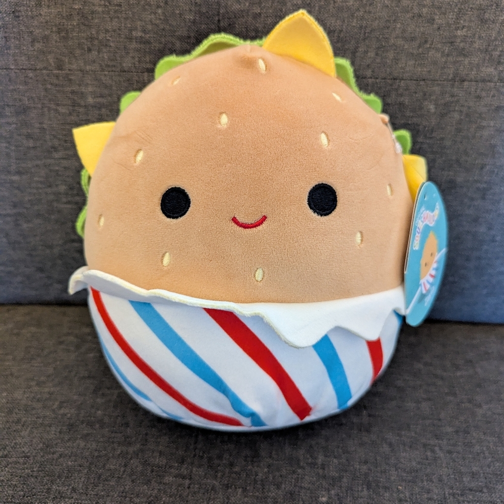 NWT 8” Zayla the Patriotic July 4th Sandwich 🥪Squishmallow